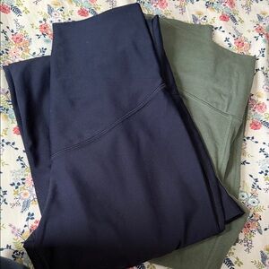 Maternity Trousers Set of two Old Navy Powersoft Navy and Olive